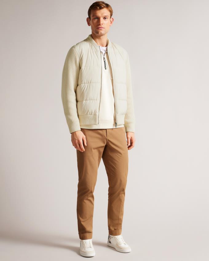 Veste Ted Baker Long Sleeve Wadded Zip Through Beige Homme | LTV-65345424